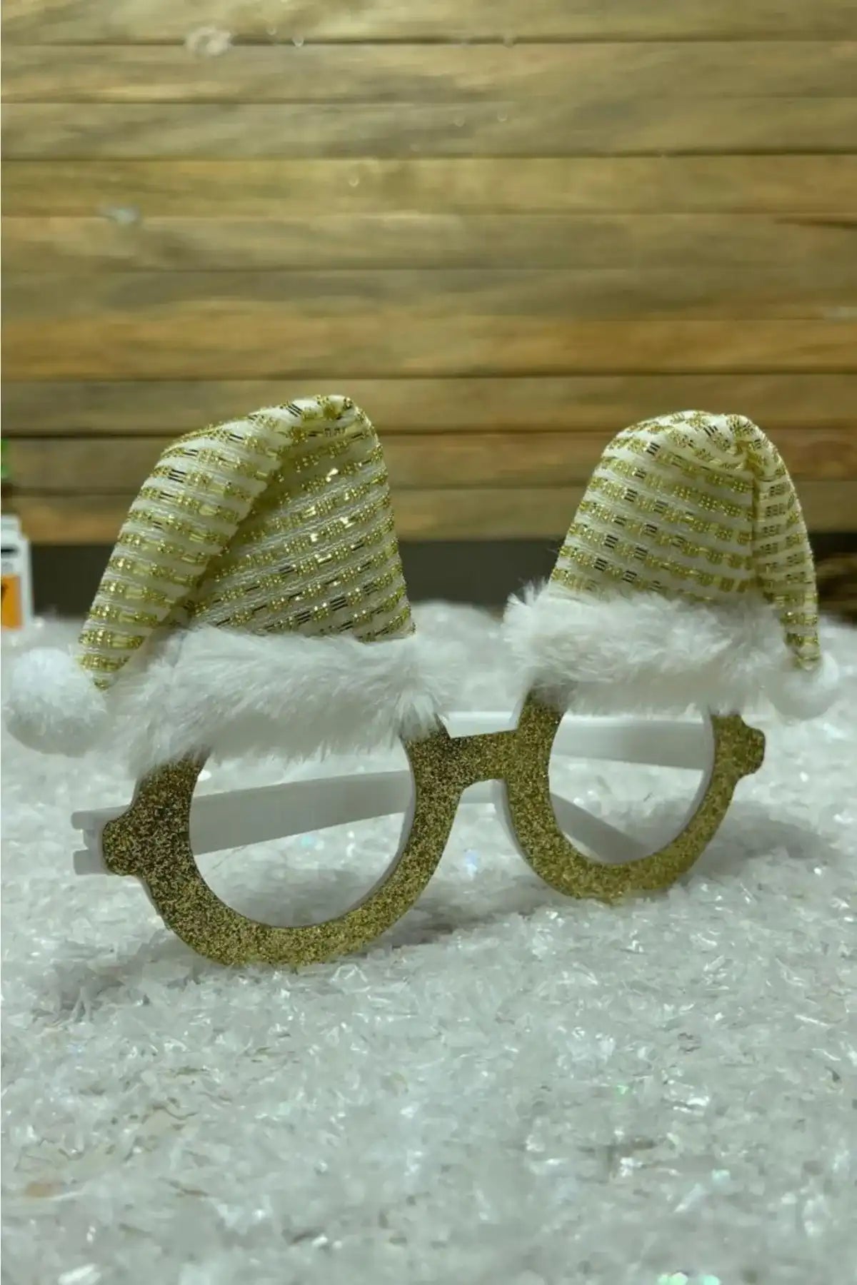 Beysüs Yılbaşı Gözlük Noel Şapka Gold