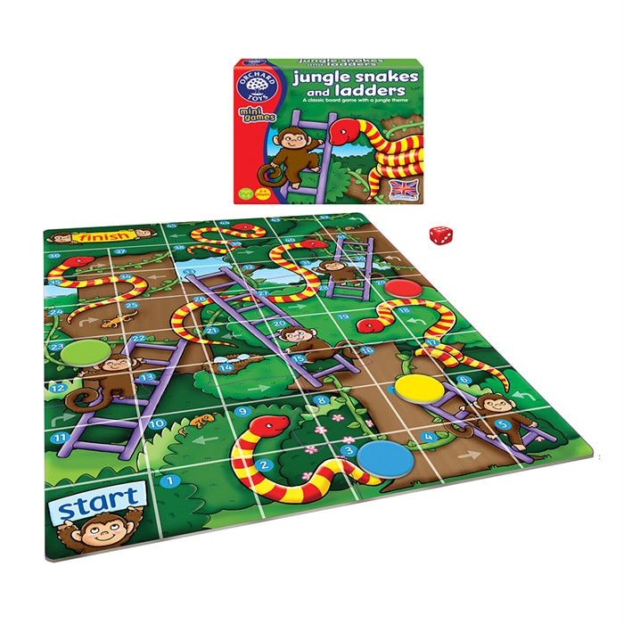 Orchard Toys Jungle Snakes & Ladders (Sevimli Yılan & Merdiven - Sayılar)