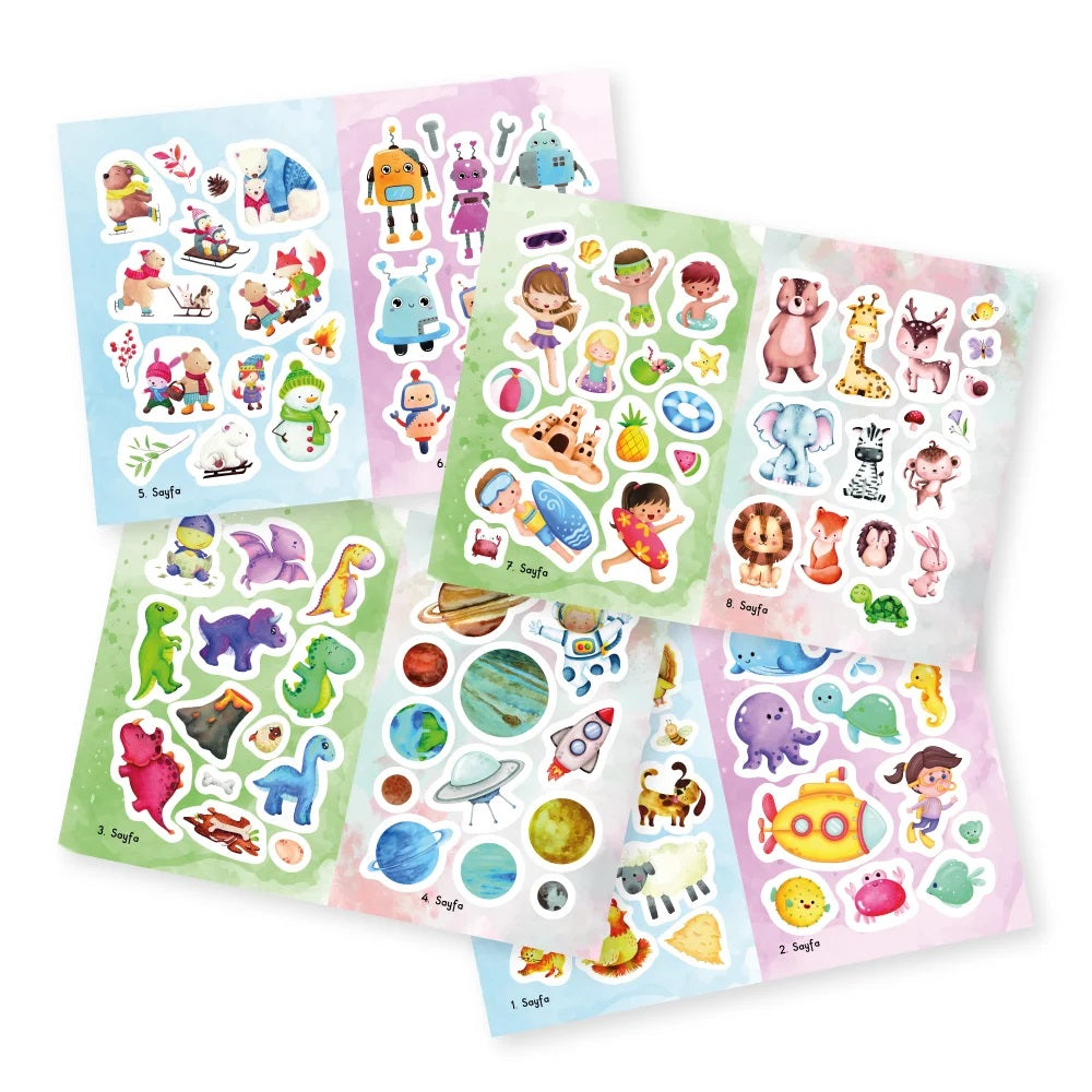 Yükselen Zeka Tükenmeyen Sticker Kitabım (100+ Tekrar Tekrar Kullanılabilen Sticker)