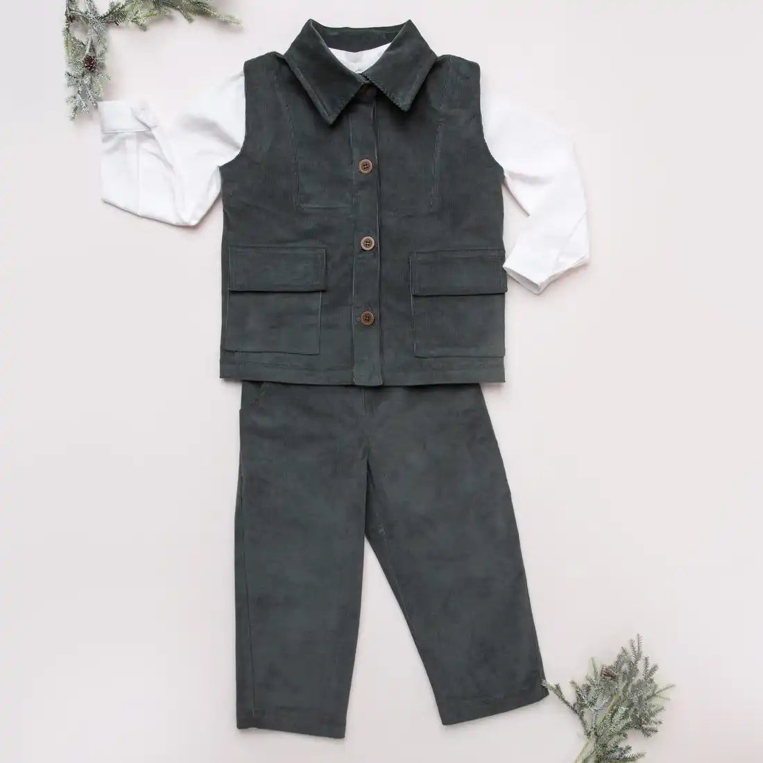 Krea The Label Luca Yelek Pantolon Takım Yeşil