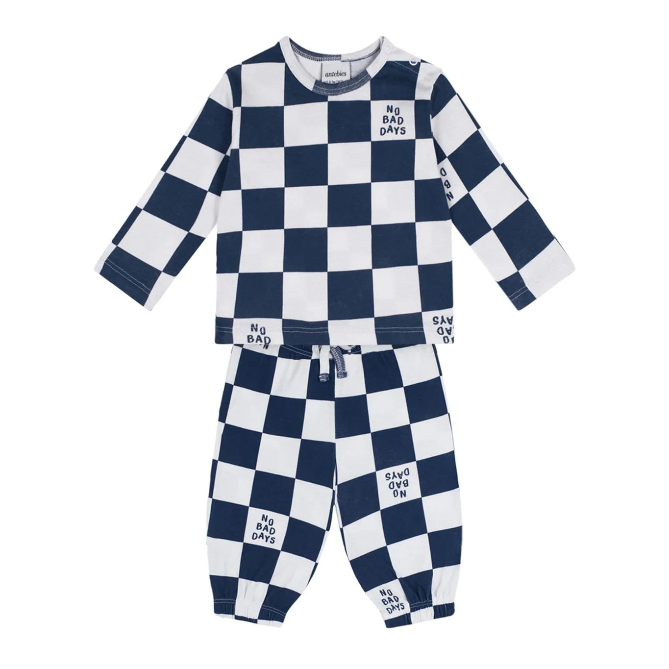 Antebies Bebek Uzun Kollu Tshirt Pantolon Set Lacivert No Bad Days