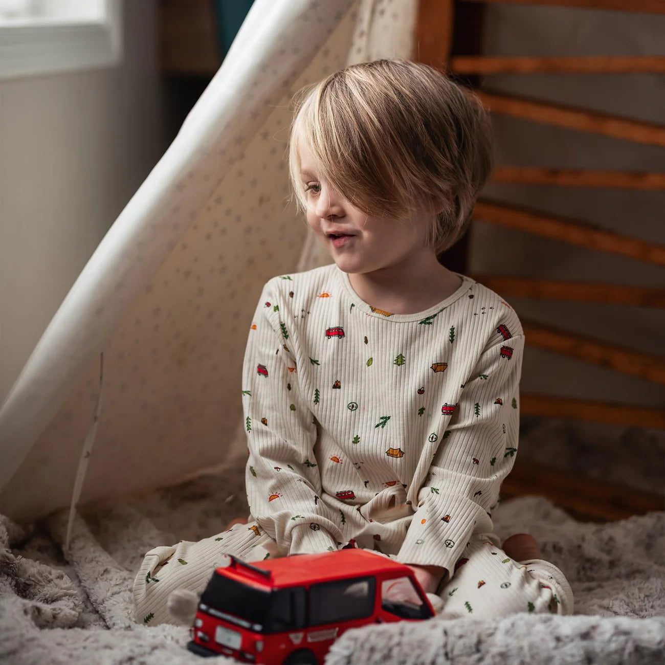 Antebies Uzun Kollu Pijama Takımı Kamp Ateşi Desen