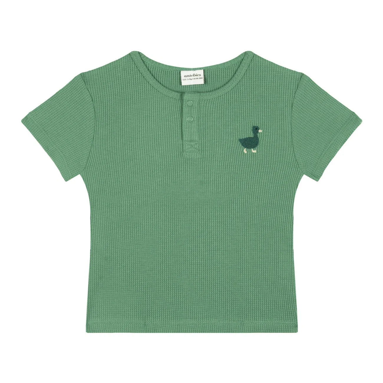 Antebies Waffle Kısa Kollu Pijama Takımı Yeşil