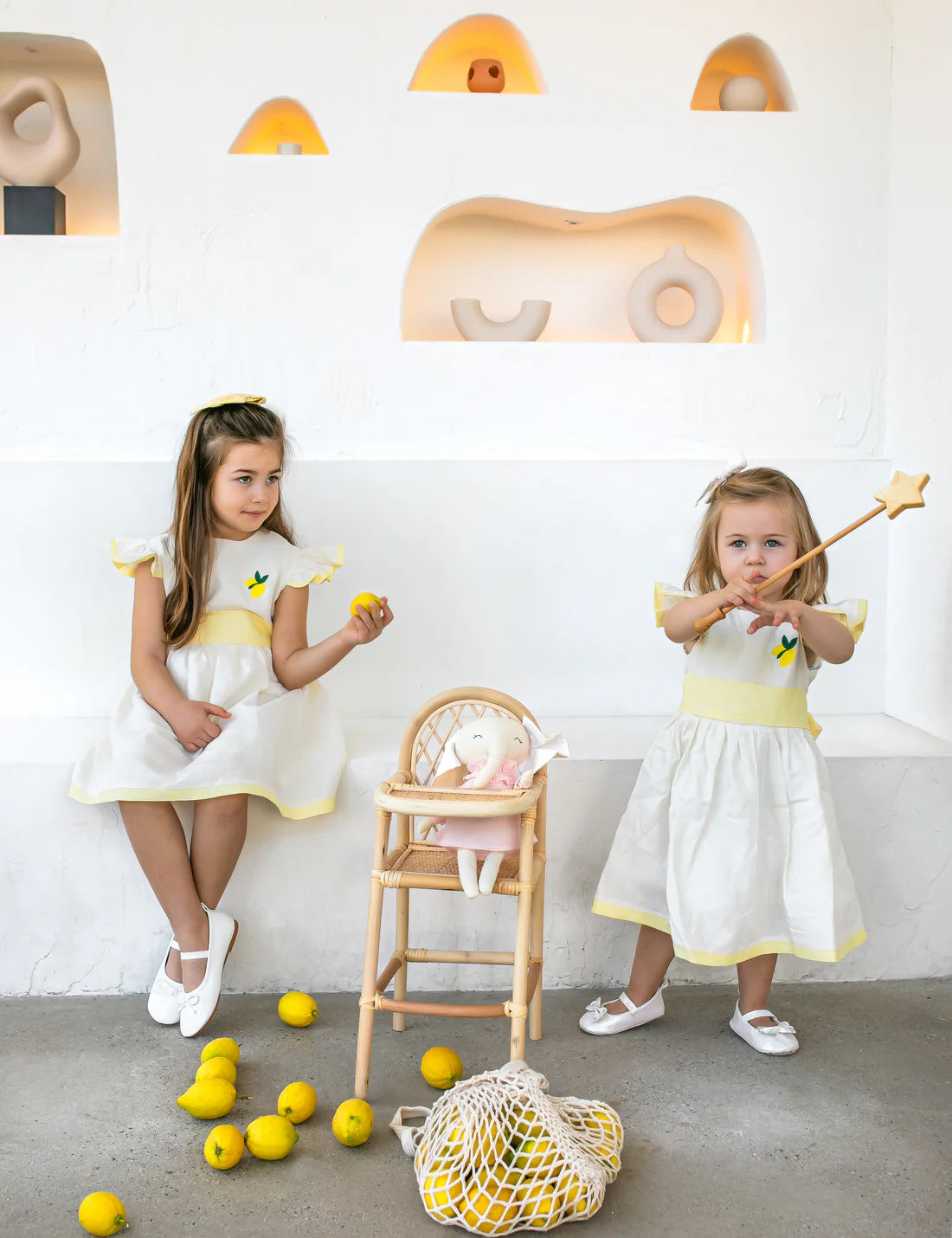 Krea The Label Keten Elbise Limon Sarı