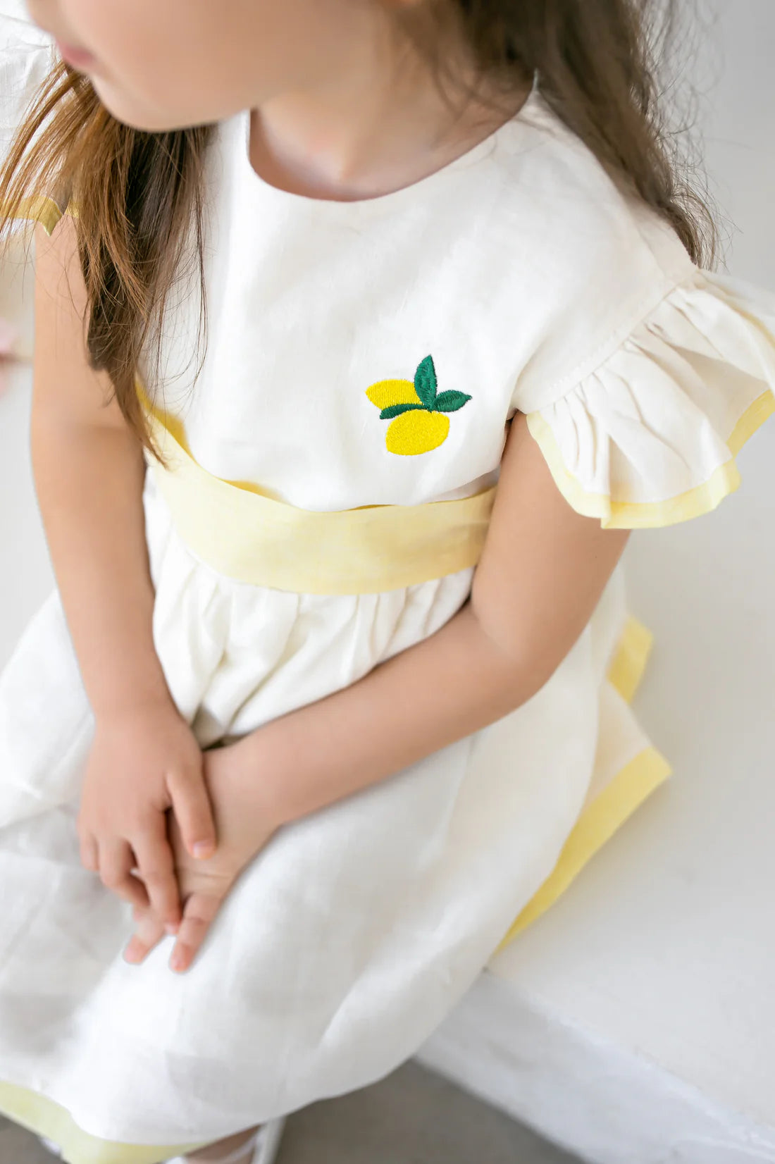 Krea The Label Keten Elbise Limon Sarı