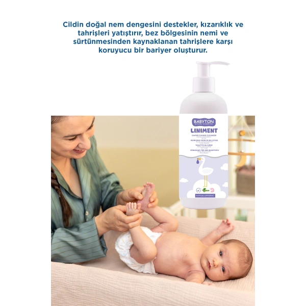 Babyton Bebek Bezi Değiştirme Temizleyicisi Ve Pişik Önleyici 400 ml