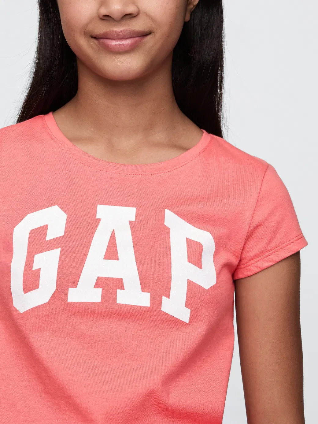 Gap Kız Çocuk Logo Kısa Kol Tshirt Pembe