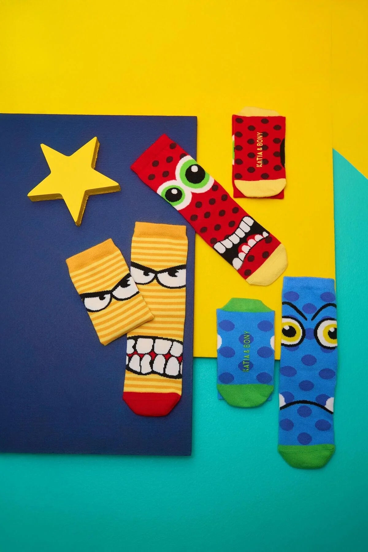 Katia & Bony Erkek Çocuk Sevimli Canavar Soket Çorap