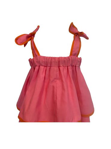 Le Petit Mico Chiara Elbise Pembe