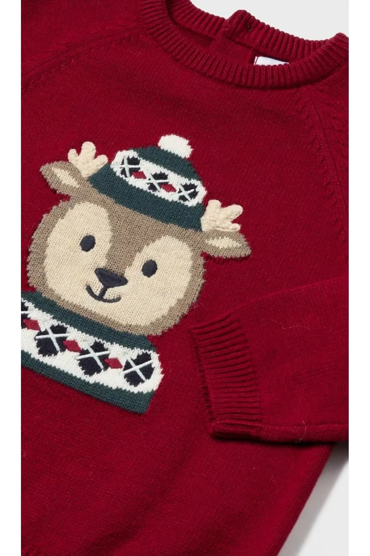 Mayoral Erkek Bebek Kazak Kırmızı Geyik Desen