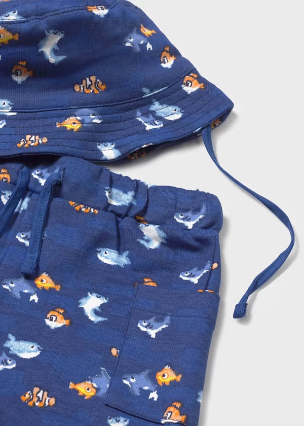 Mayoral Erkek Bebek Şapkalı Takım Lacivert