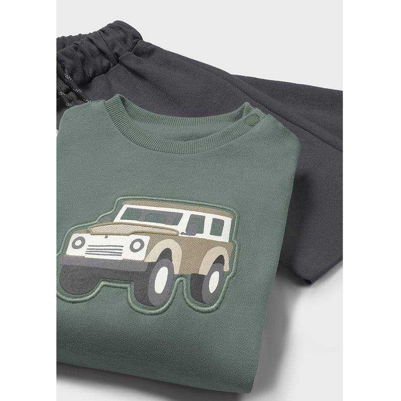 Mayoral Erkek Bebek Sweatshirt Eşofman İkili Set Yeşil