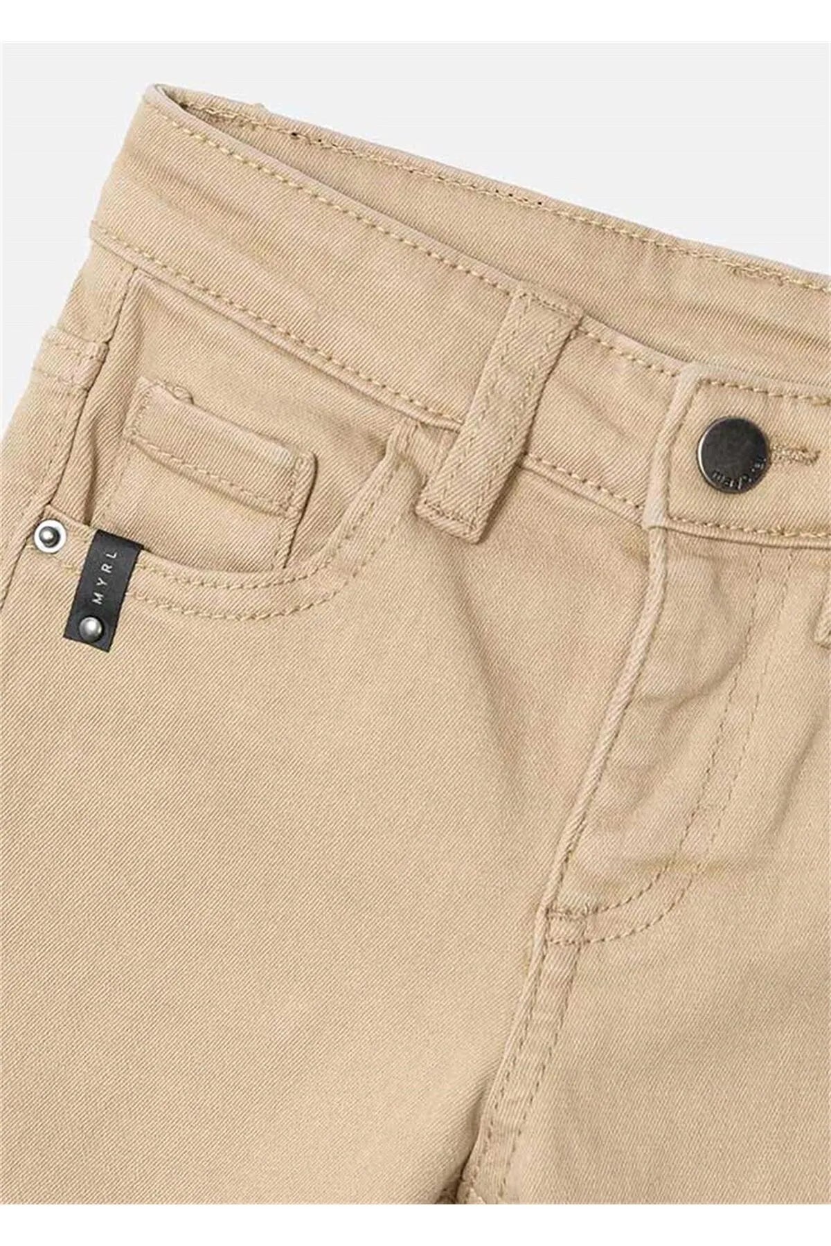 Mayoral Erkek Çocuk Keten Pantolon Açık Kahverengi