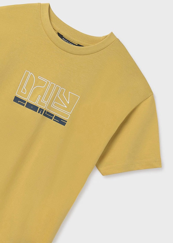 Mayoral Erkek Çocuk Kısa Kol Tshirt Baskılı Sarı