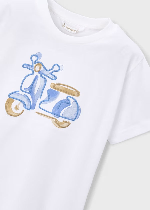 Mayoral Erkek Çocuk Kısa Kol Tshirt Beyaz