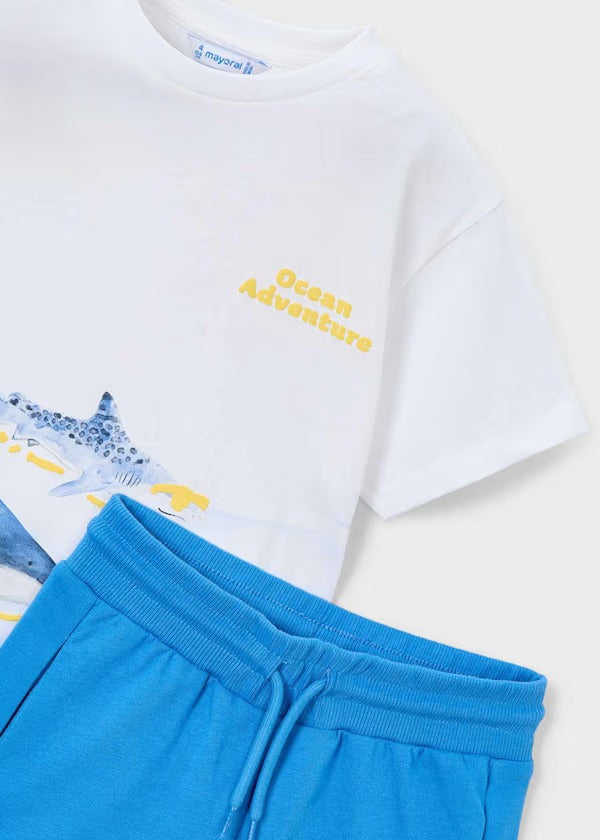 Mayoral Erkek Çocuk Tshirt Şort Takım Açık Mavi