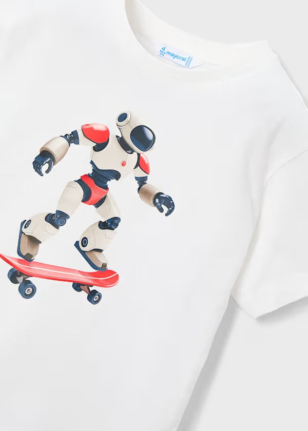 Mayoral Erkek Çocuk Tshirt Şort Takım Üçlü Kırmızı Beyaz