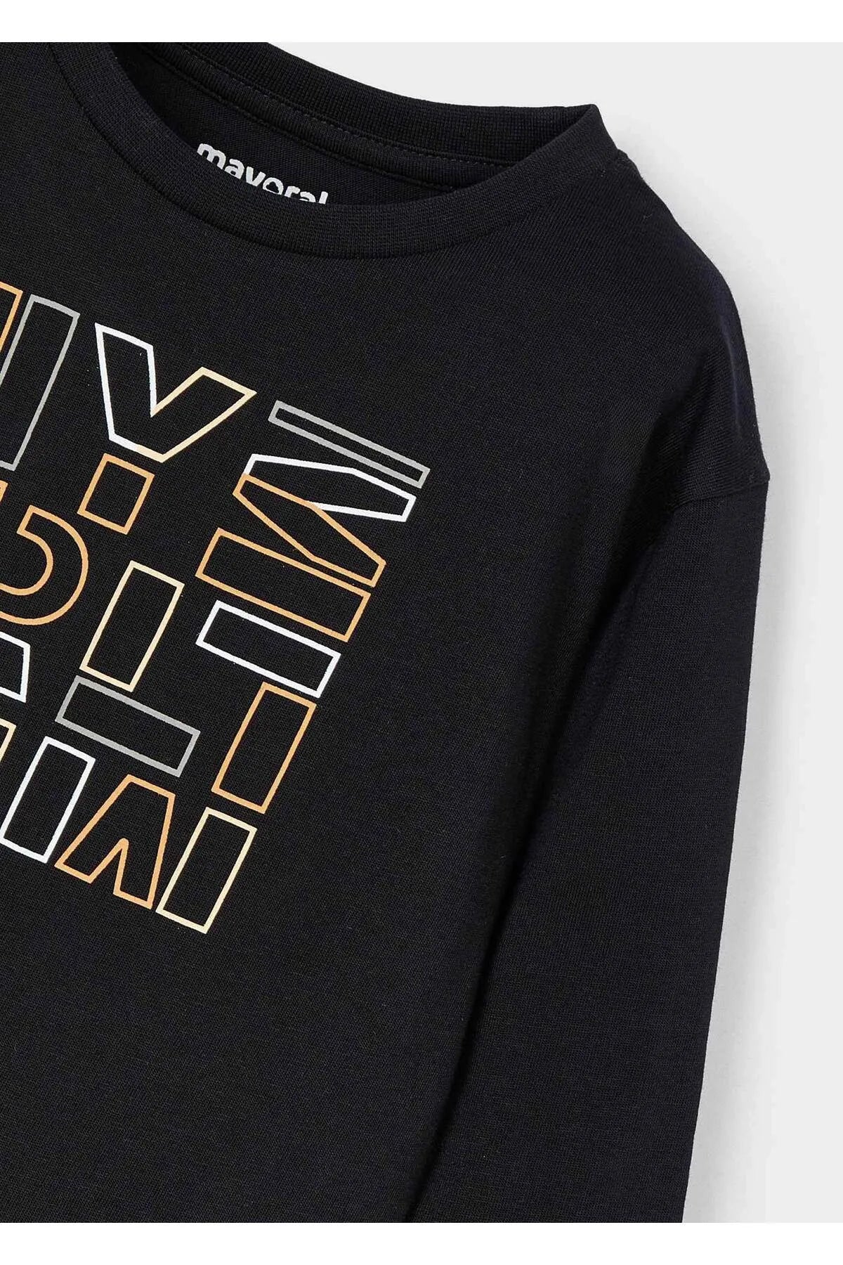 Mayoral Erkek Çocuk Uzun Kollu Tshirt Siyah