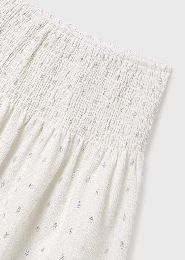 Mayoral Kız Çocuk Etek Yüksek Bel Beyaz