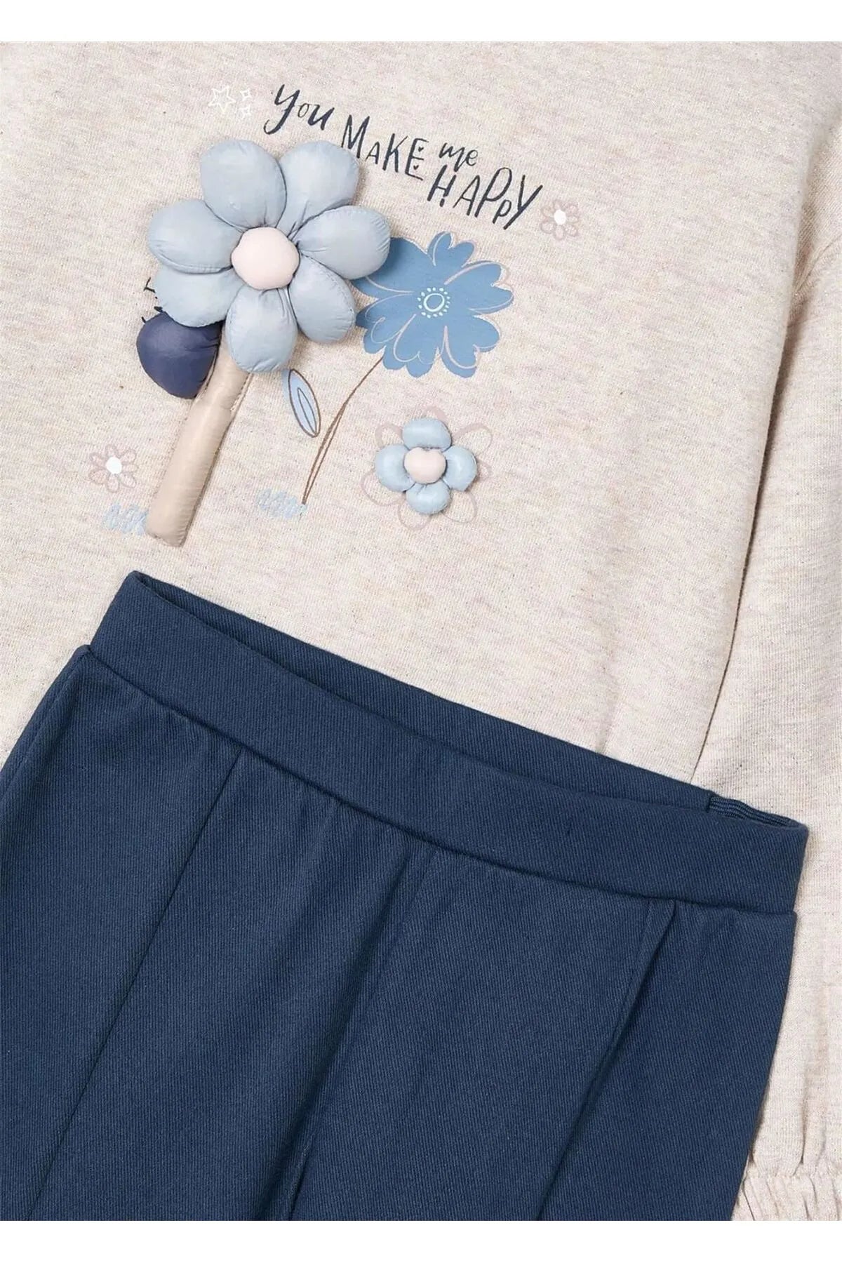 Mayoral Kız Çocuk Sweat Tayt Takım Bej