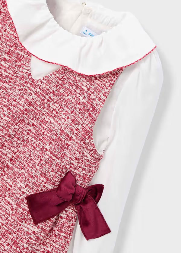 Mayoral Kız Çocuk Tüvit Salopet Elbise Kırmızı