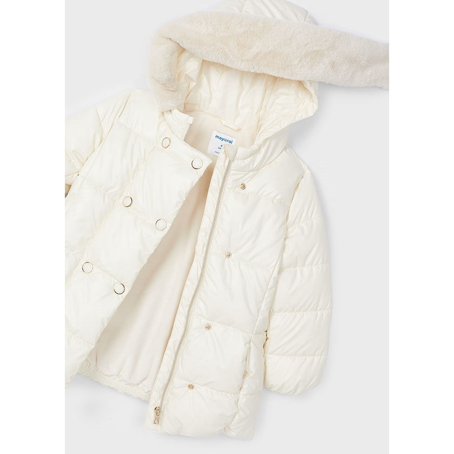 Mayoral Kız Çocuk Uzun Mont Krem