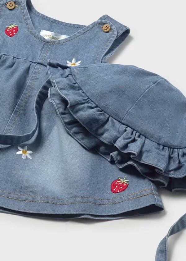 Mayoral Yenidoğan Denim Elbise Mavi