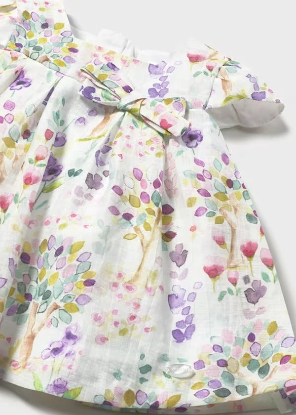 Mayoral Yenidoğan Elbisesi Beyaz Çiçekli