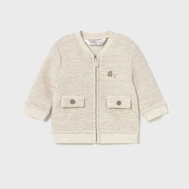 Mayoral Erkek Bebek Ceket Tshirt Eşofman Set Bej