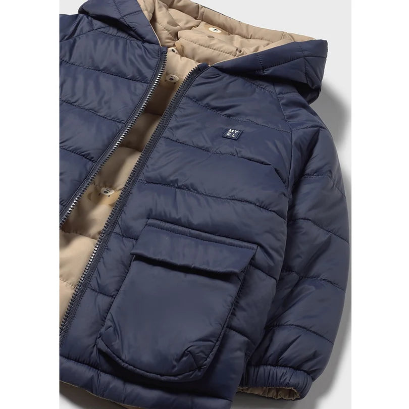 Mayoral Erkek Bebek Çift Taraflı Kapüşonlu Mont Lacivert