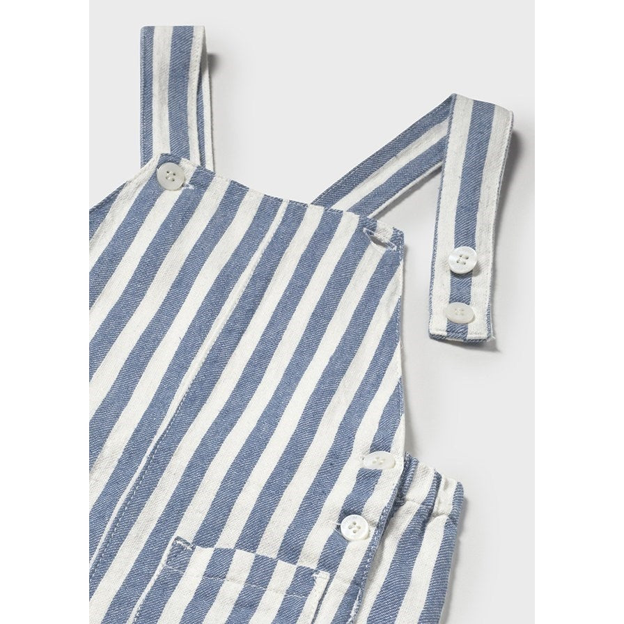 Mayoral Erkek Bebek Kısa Tulum Mavi Çizgili