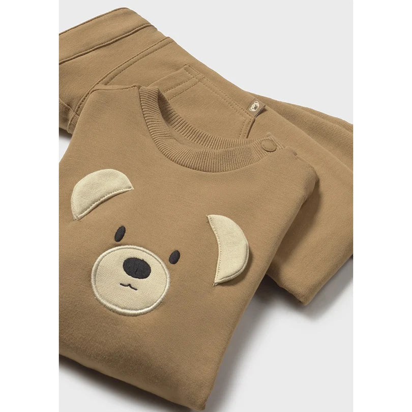 Mayoral Erkek Bebek Sweatshirt Pantolon 2'li Set Kahverengi
