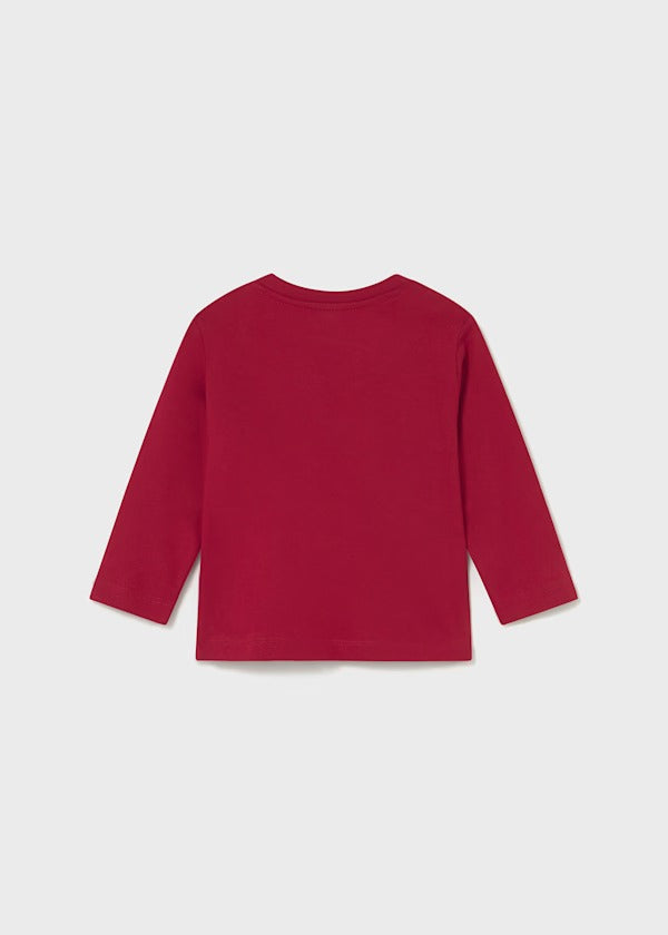 Mayoral Erkek Bebek Uzun Kol Tshirt Kırmızı Penguen Baskılı