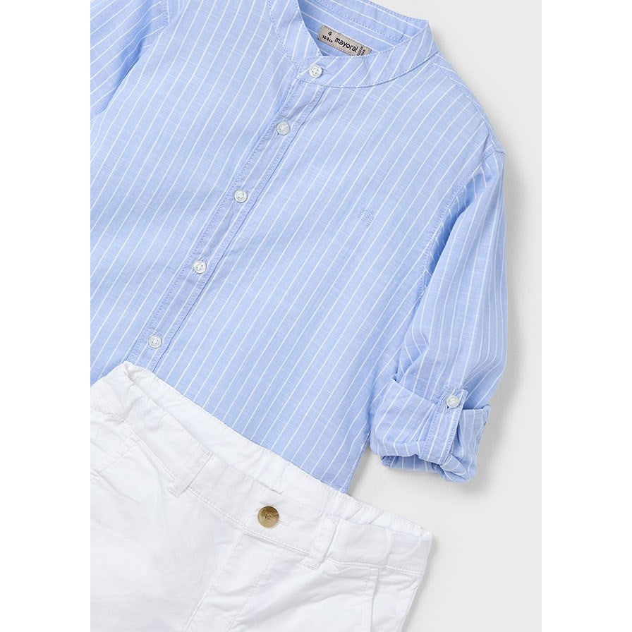 Mayoral Erkek Çocuk Gömlek Kumaş Bermuda Takım Mavi