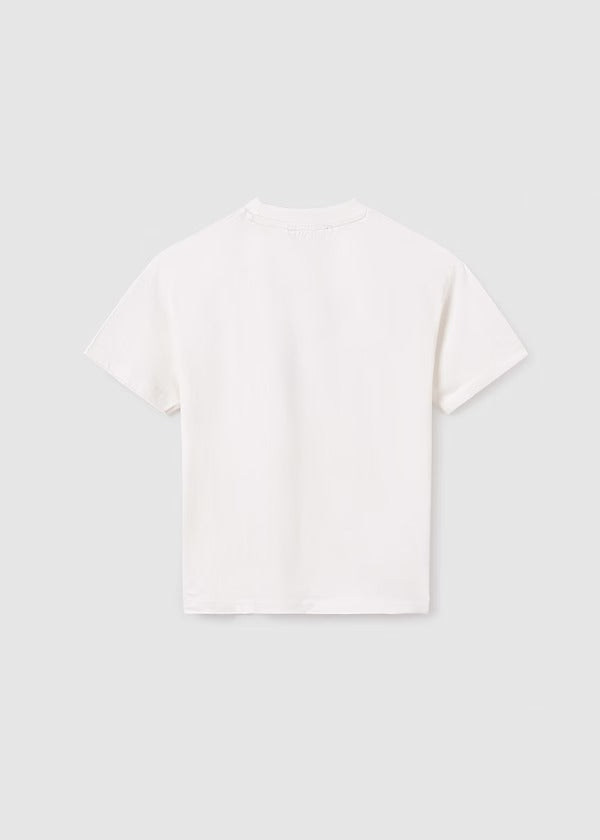 Mayoral Erkek Çocuk Kısa Kol Tişört Palmiye Desen Ekru