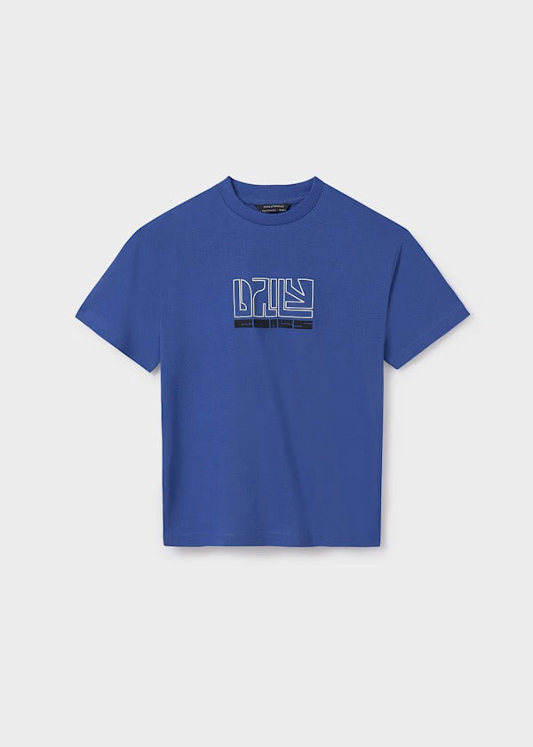 Mayoral Erkek Çocuk Tshirt Logo Baskılı Mavi