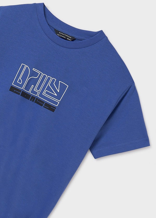 Mayoral Erkek Çocuk Tshirt Logo Baskılı Mavi