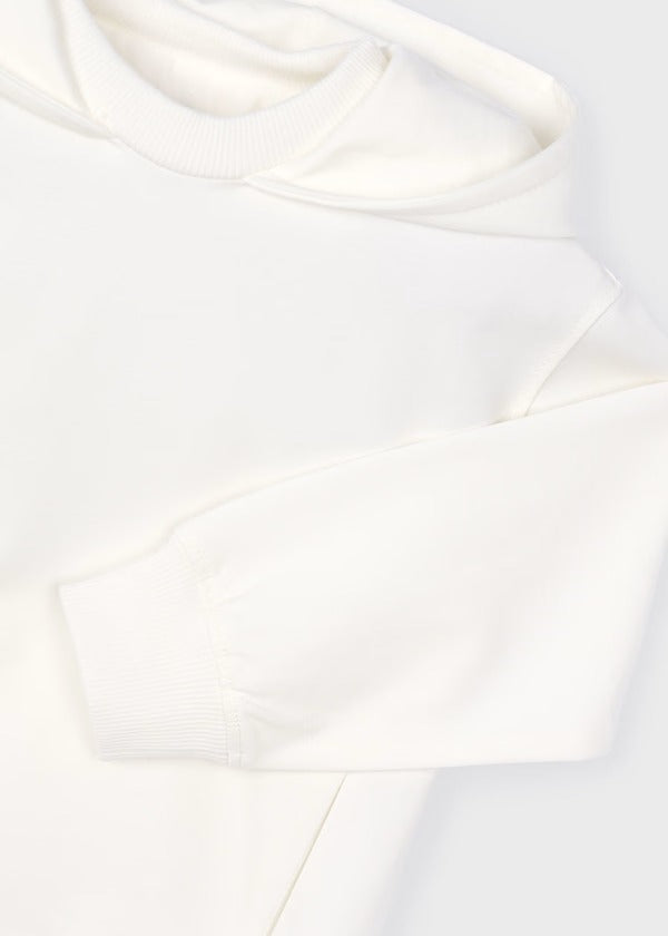 Mayoral Erkek Çocuk Uzun Kol Kapüşonlu Sweatshirt Beyaz