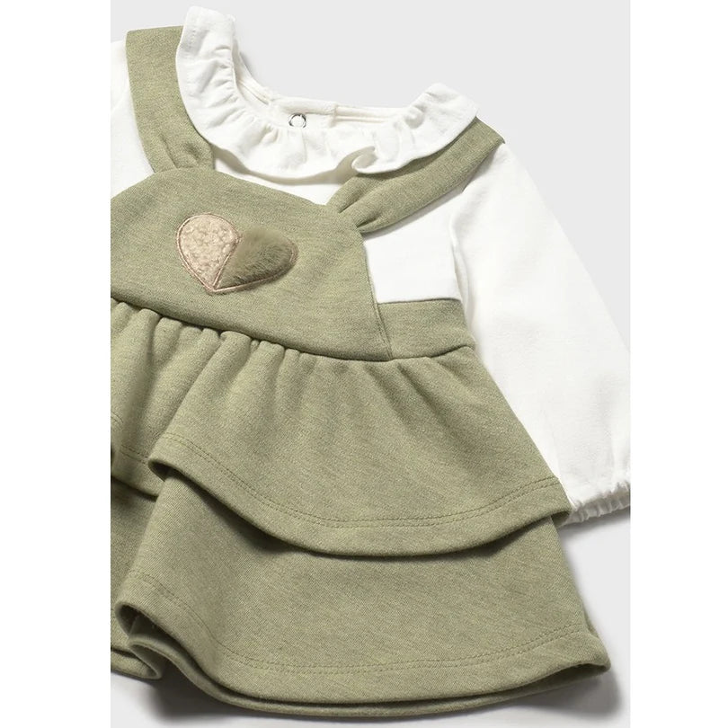 Mayoral Kız Bebek Salopet Elbise Yeşil Krem