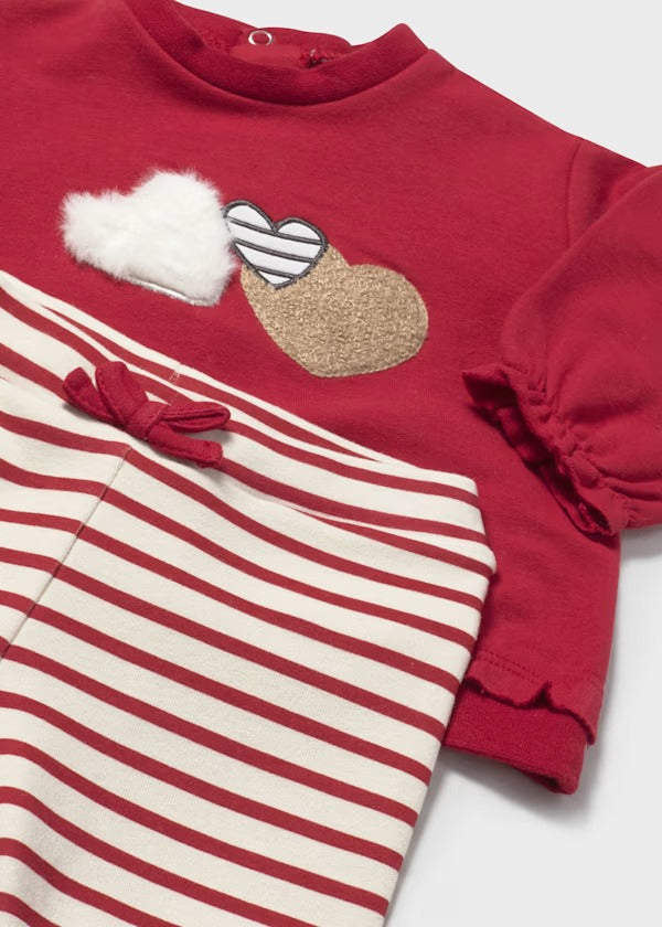 Mayoral Kız Bebek Sweatshirt Tayt Dörtlü Set Kırmızı