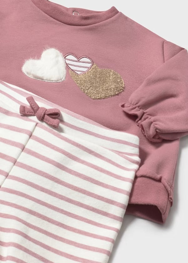 Mayoral Kız Bebek Sweatshirt Tayt Dörtlü Set Pembe