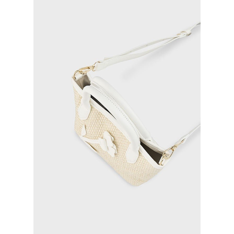 Mayoral Kız Çocuk Çiçekli Çanta Beyaz