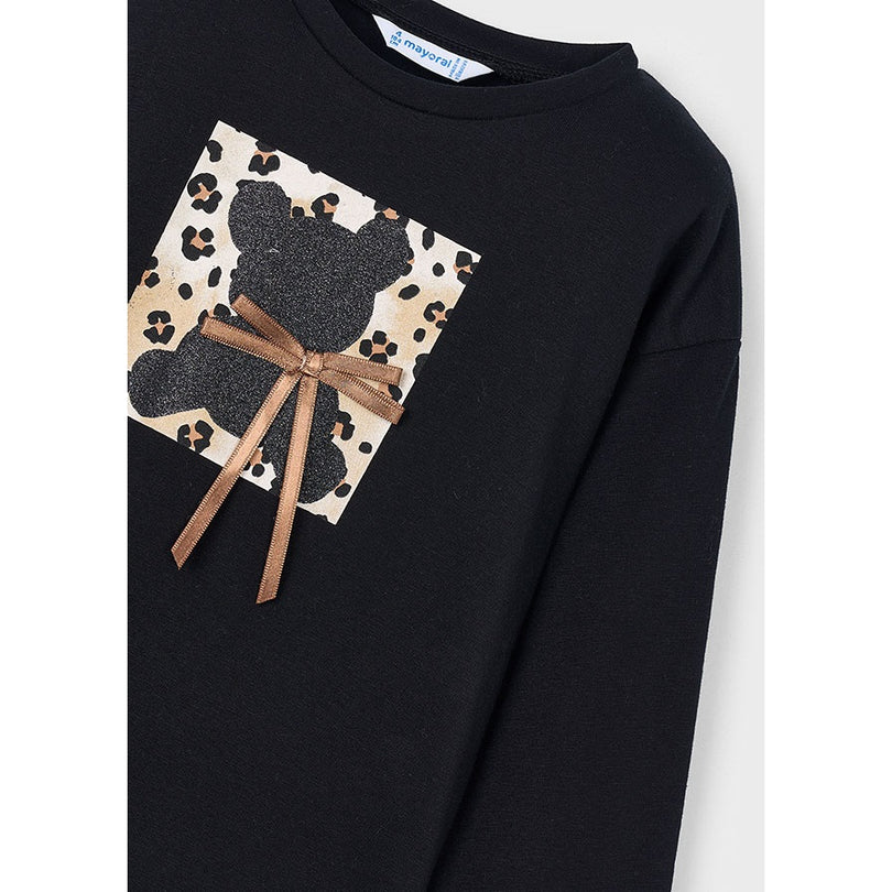 Mayoral Kız Çocuk Uzun Kol Tshirt Siyah