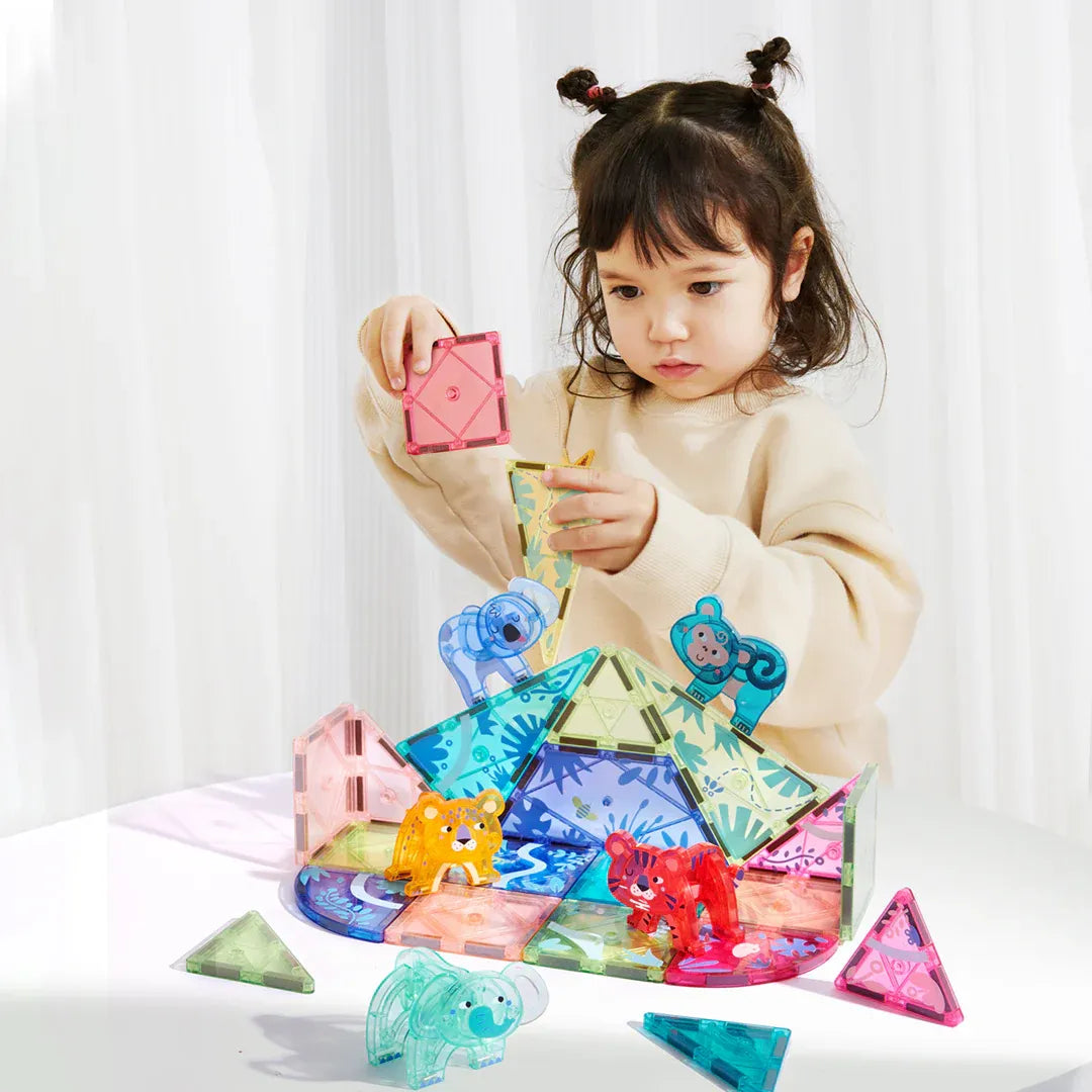 Mideer Renkli Magnetic Tiles Sihirli Orman