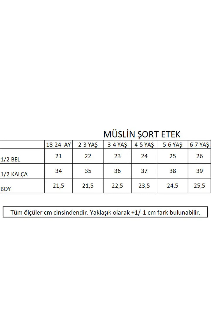 Miela Kids Müslin Şort Etek Somon
