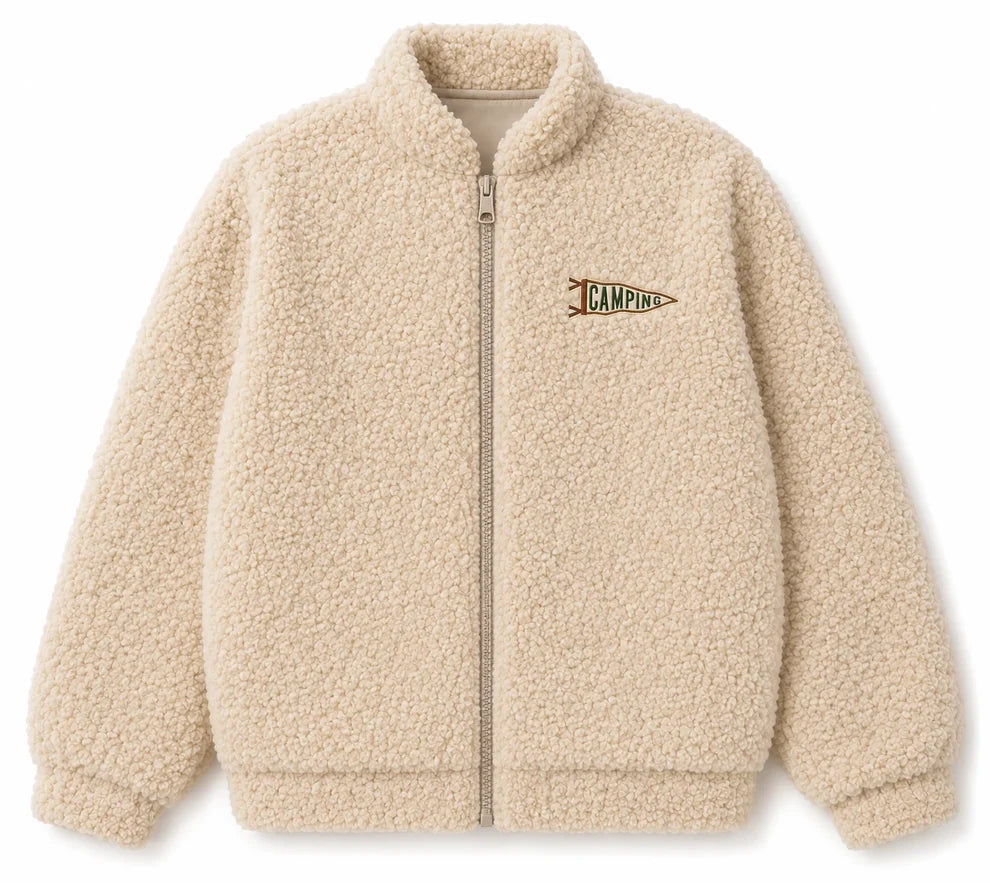Miela Kids Peluş Bomber Ceket Bej Camper