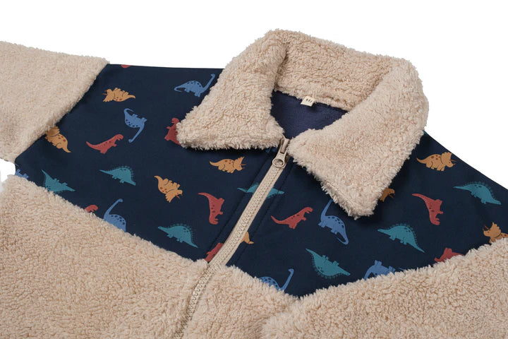 Miela Kids Teddy Ceket Dinoland Lacivert