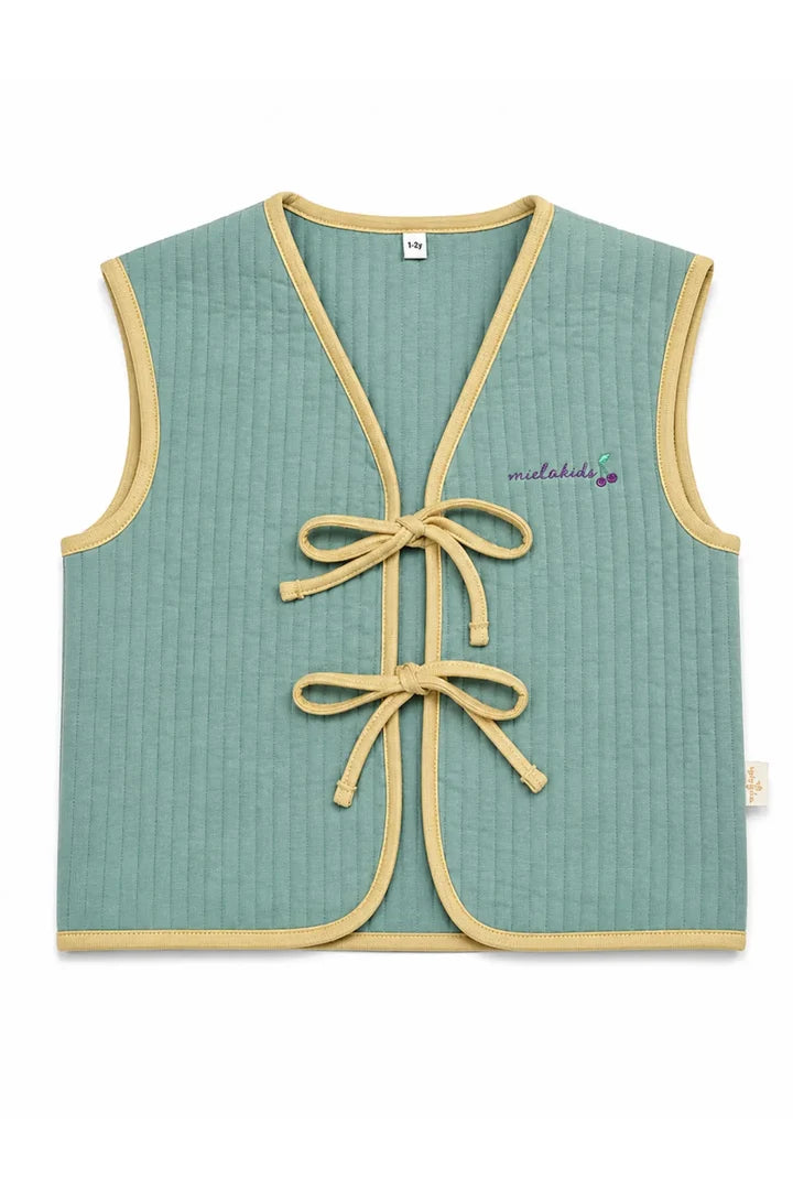 Miela Kids Cherry Kapitone Yelek Mint