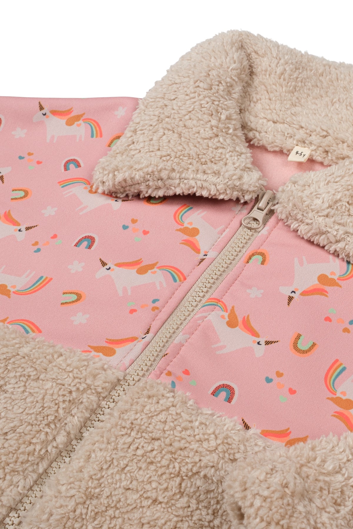 Miela Kids Teddy Ceket Unicorn Somon