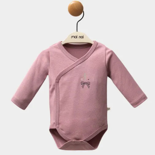 Moi Noi Kız Bebek 2Li Kruvaze Body Çam Mürdüm